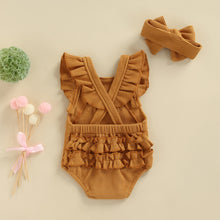 Load image into Gallery viewer, Rainbow Sun Romper Playsuit with Headband
