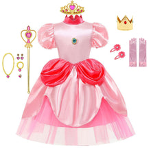 Load image into Gallery viewer, Princess Peach Dresses Cosplay Costumes for Kids
