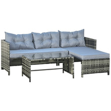 Load image into Gallery viewer, 3-Piece Wicker Rattan Patio Furniture Sets, with Cushioned Lounge Chaise
