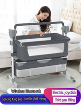 Load image into Gallery viewer, Portable Baby Crib/Cradle with remote
