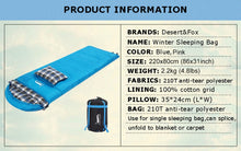 Load image into Gallery viewer, Desert Fox Soft Flannel Sleeping Bags with Pillow &amp; Sack
