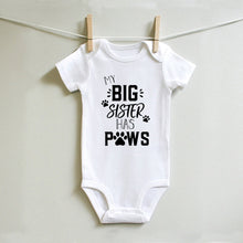 Load image into Gallery viewer, My Siblings Have Paws Romper
