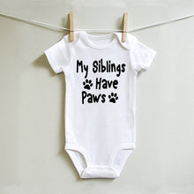 Load image into Gallery viewer, My Siblings Have Paws Romper
