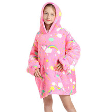 Load image into Gallery viewer, Kids Winter Sherpa Blanket with Sleeves, Ultra Plush Fleece Sweatshirt Hoodie - yourhealthandfitnessshop
