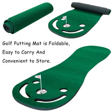 Load image into Gallery viewer, Putting Green Mat Set, Includes 1 Kids Putter, 3 Balls, Put Cup &amp; Flags - yourhealthandfitnessshop
