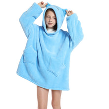 Load image into Gallery viewer, Kids Winter Sherpa Blanket with Sleeves, Ultra Plush Fleece Sweatshirt Hoodie - yourhealthandfitnessshop
