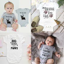 Load image into Gallery viewer, My Siblings Have Paws Romper
