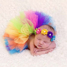 Load image into Gallery viewer, Cute Baby Tulle Tutu Skirt with Flower Headband
