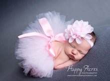 Load image into Gallery viewer, Cute Baby Tulle Tutu Skirt with Flower Headband
