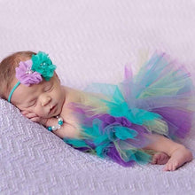 Load image into Gallery viewer, Cute Baby Tulle Tutu Skirt with Flower Headband
