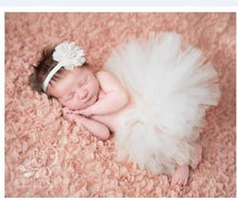 Load image into Gallery viewer, Cute Baby Tulle Tutu Skirt with Flower Headband
