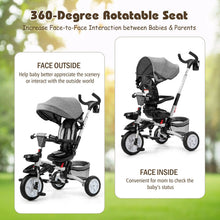 Load image into Gallery viewer, 6-In-1 Kids Baby Stroller Tricycle Detachable Learning Bike w/ Canopy - yourhealthandfitnessshop
