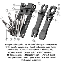 Load image into Gallery viewer, 16 in 1 Hex Spoke Wrench/Screwdriver Bicycle Tool
