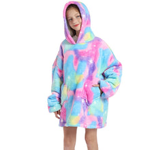 Load image into Gallery viewer, Kids Winter Sherpa Blanket with Sleeves, Ultra Plush Fleece Sweatshirt Hoodie - yourhealthandfitnessshop
