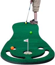 Load image into Gallery viewer, Putting Green Mat Set, Includes 1 Kids Putter, 3 Balls, Put Cup &amp; Flags - yourhealthandfitnessshop
