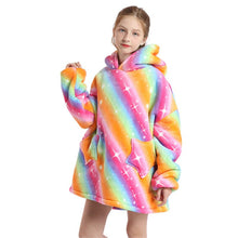 Load image into Gallery viewer, Kids Winter Sherpa Blanket with Sleeves, Ultra Plush Fleece Sweatshirt Hoodie - yourhealthandfitnessshop
