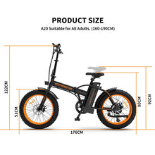 Load image into Gallery viewer, A20, 20 Inch Folding E-bike, 36V 13Ah Battery
