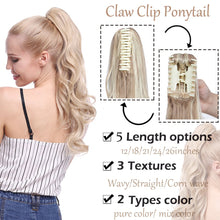 Load image into Gallery viewer, 12-26inch Claw Clip On Synthetic Ponytail Hair Extension - yourhealthandfitnessshop
