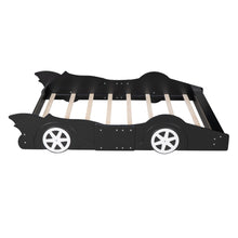 Load image into Gallery viewer, Full/Twin Size Race Car-Shaped Platform Bed with Wheels Red/Blue/Black
