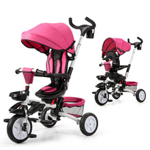 Load image into Gallery viewer, 6-In-1 Kids Baby Stroller Tricycle Detachable Learning Bike w/ Canopy - yourhealthandfitnessshop
