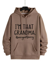 Load image into Gallery viewer, Grandma Letter Print Drawstring Loose Hoodie
