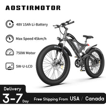 Load image into Gallery viewer, Ebike 750W Motor 48V 15Ah Battery 26Inch 4.0 Fat Tire Bicycle - yourhealthandfitnessshop
