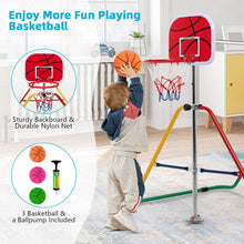 Load image into Gallery viewer, Kids Folding Horizontal Bar Adjustable Training Gymnastics Bar W/Basketball Hoop - yourhealthandfitnessshop
