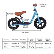 Load image into Gallery viewer, 10 or 12 Inch Kids Balance Bike, Ages 18 Months To 5 Years - yourhealthandfitnessshop
