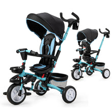 Load image into Gallery viewer, 6-In-1 Kids Baby Stroller Tricycle Detachable Learning Bike w/ Canopy - yourhealthandfitnessshop
