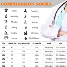 Load image into Gallery viewer, 3 Pairs Compression Socks Medical Nursing Sport Stockings - yourhealthandfitnessshop
