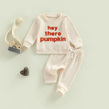 Load image into Gallery viewer, 2 Pcs Halloween Fuzzy Letter Long Sleeve Sweatshirt + Trousers Set
