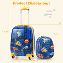 Load image into Gallery viewer, 2PC Kids Carry On Luggage Set, Backpack &amp; Rolling Suitcase for Travel - yourhealthandfitnessshop
