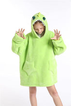 Load image into Gallery viewer, Kids Ultra Plush Sherpa Fleece Sweatshirt Hoodie/Blanket with Sleeves
